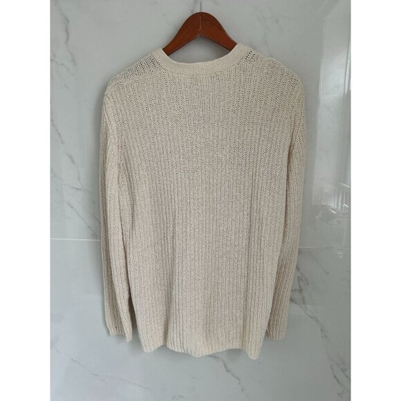 Ballinger Gold Silk Blend Beige Knit Cardigan Sweater Long Sleeve - Picture 7 of 7